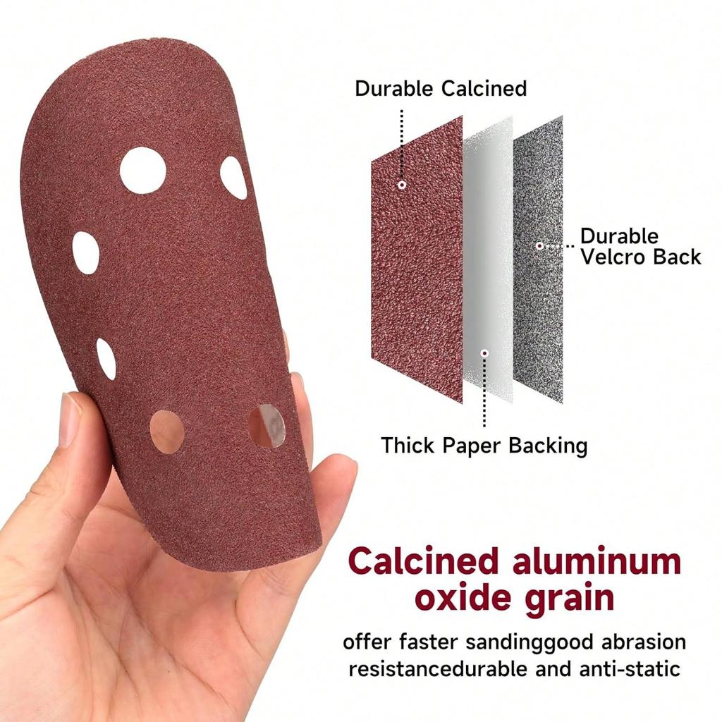 30 PCS 12.7cm/5in Sanding Discs 60 80 220 320 Grit, Round Hook and Loop Sandpaper for Random Orbital Sander