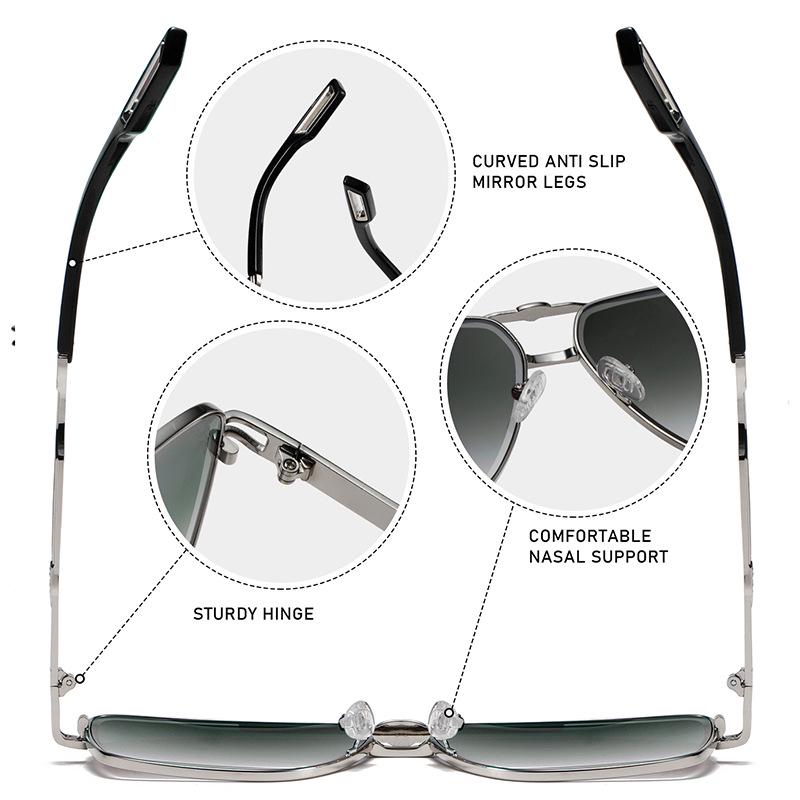 Double Beam Aviator Sunglasses - Sports UV400 Anti-UV Retro Style