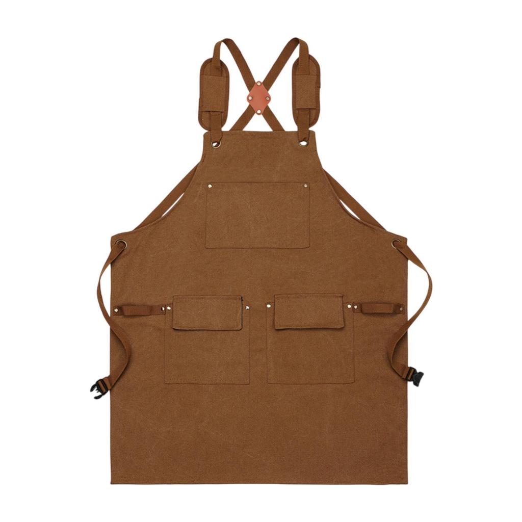 Canvas Apron with Adjustable Straps Ideal for Culinary Tasks And Hairdressing