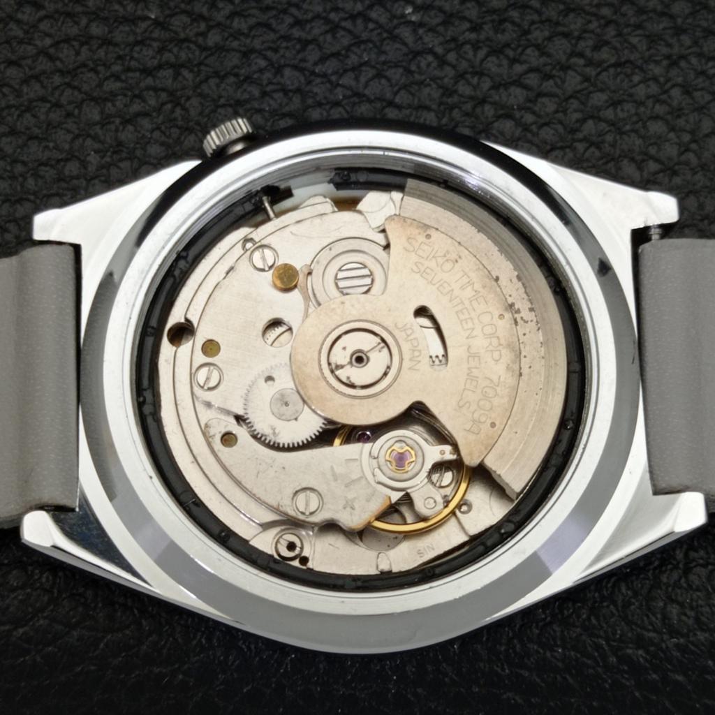 REFURBISHED VINTAGE SEIKO 5 AUTOMATIC JAPAN MENS BLACK DIAL WATCH A433585-2 R117-a433585