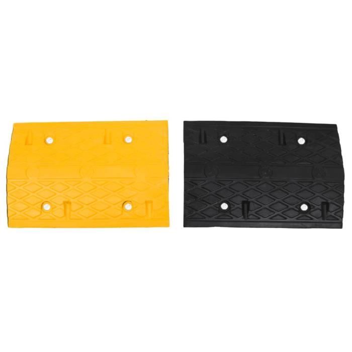 VidaXL Ralentisseurs 2 pcs Jaune et noir 97x32,5x4 cm Caoutchouc 3157042