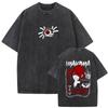 Anime Chainsaw Man Washed Retro Tshirt Cartoon Makima Graphic T Shirts Men Women Manga Vintage Oversized Tshirts Streetwear