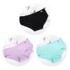 3Pcs/Set Women Cotton Briefs Solid Color Panties Comfortable Mid Rise Underpants Breathable Daily Girls Underwear
