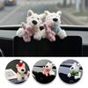 Søte plysj hundedukker Bilanheng Bakspeil Håndveske Hengende Ornamenter Dukke Nøkkelring Bil Interiør Dashboard Dekorasjon