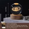 Children'sBirthdayGiftToy 5cmUnique 3D Crystal Ball Night Light LED Desk Lamp Bedside Night Light GalaxyLight Saturn Planet Moon