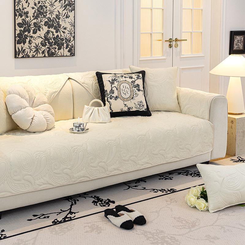 Sofa Cushion Four Seasons Universal Sofa Cushion Crystal Velvet Non-Slip Sofa Cover Cover Towel