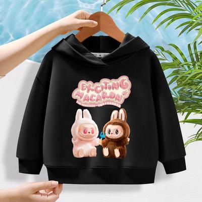 Labubu Kinder-Hoodies lässig täglich lange Ärmel Mädchen Jungen niedliche Cartoon-Prints 100-160cm