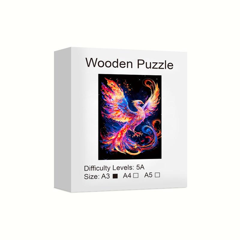 Colorful Bird Wooden Puzzle for Jigsaw Lover, Uniquely Stress Relieves Toys, Christmas Birthday Gift Home Decor Family Game