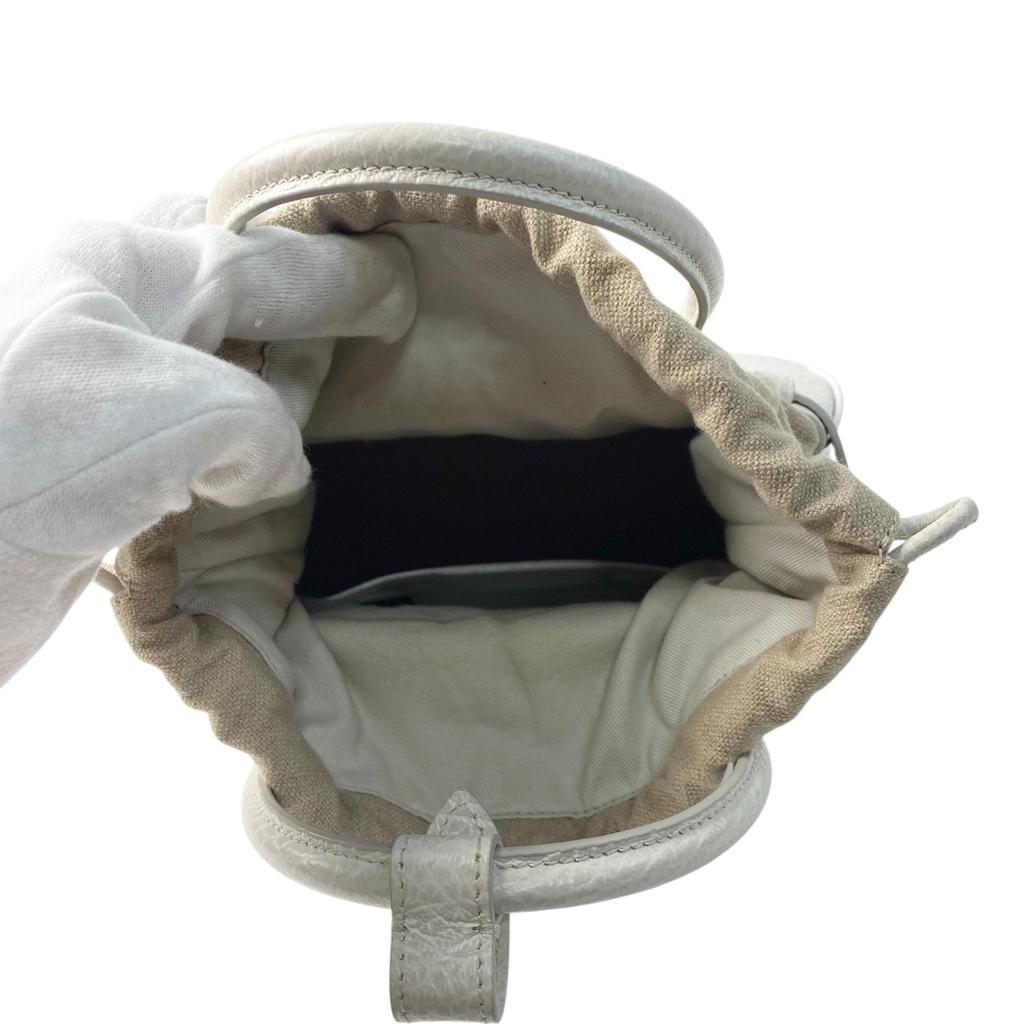 Used Maison MargielaShoulder Bag Ivory Leather Women