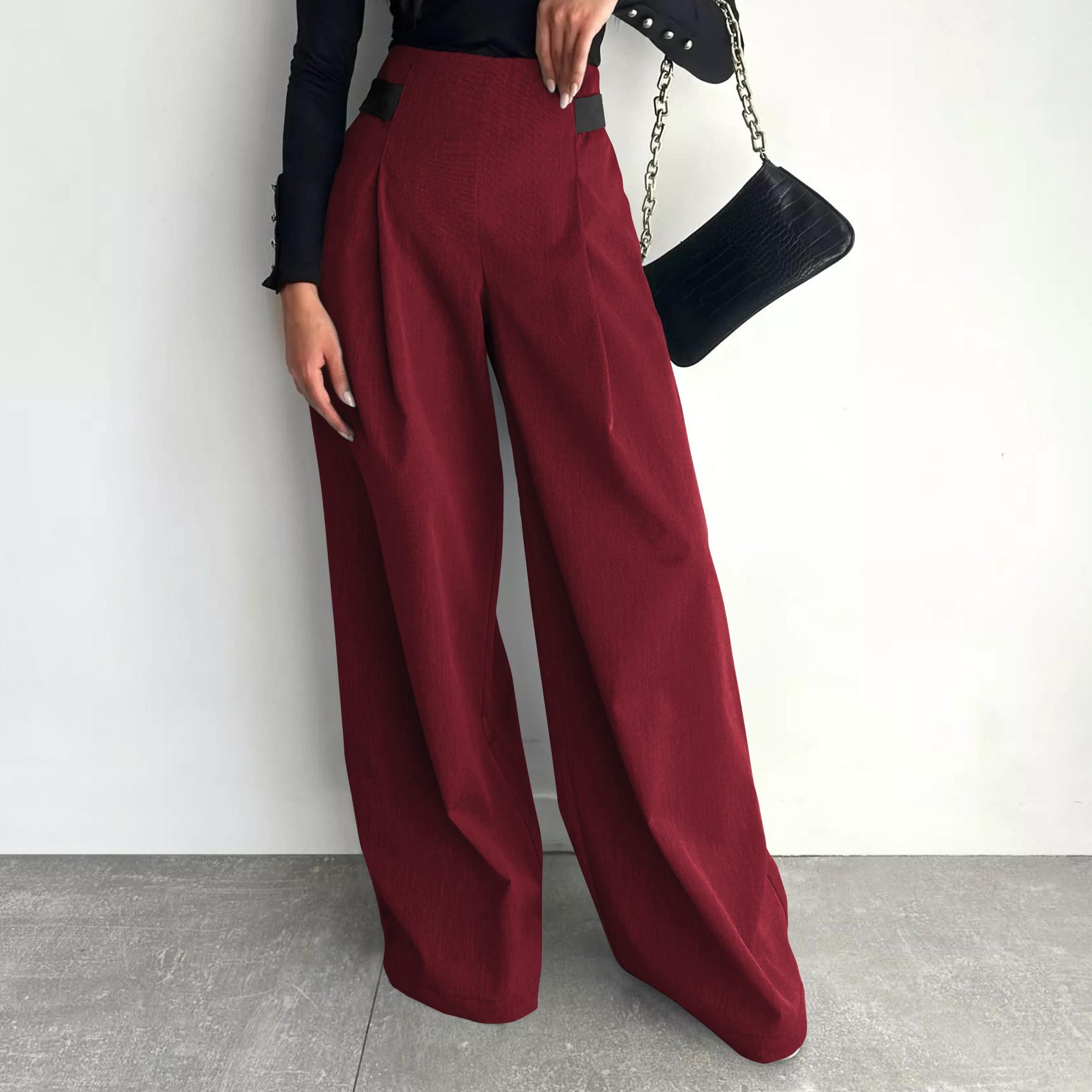 

Костюм Широкі штани Advanced Sense of Solid Color Temperament Commuter Slim Pants Woman XL