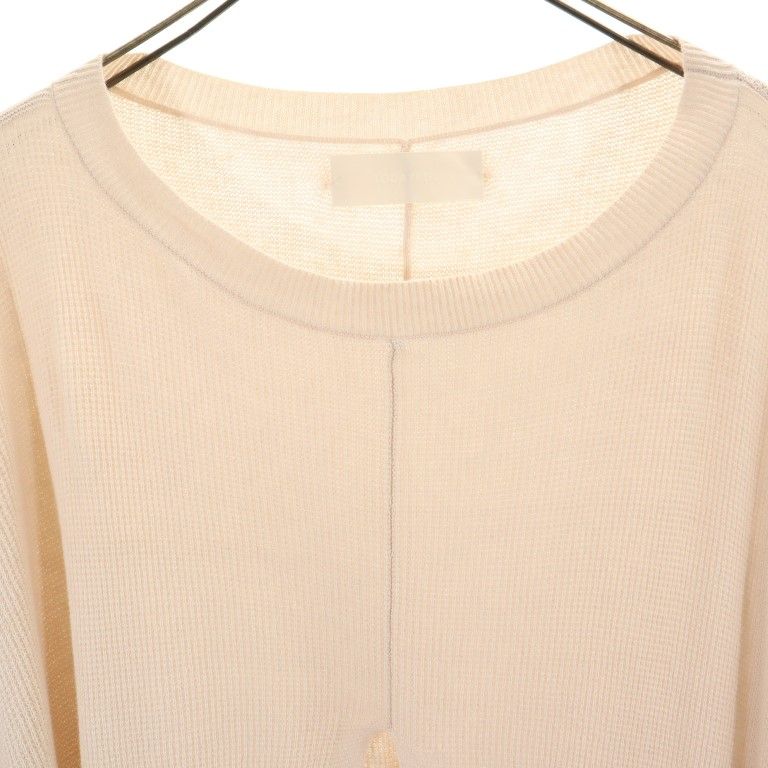 TODAYFUL Linen Blend Knit Poncho F Beige Women Used