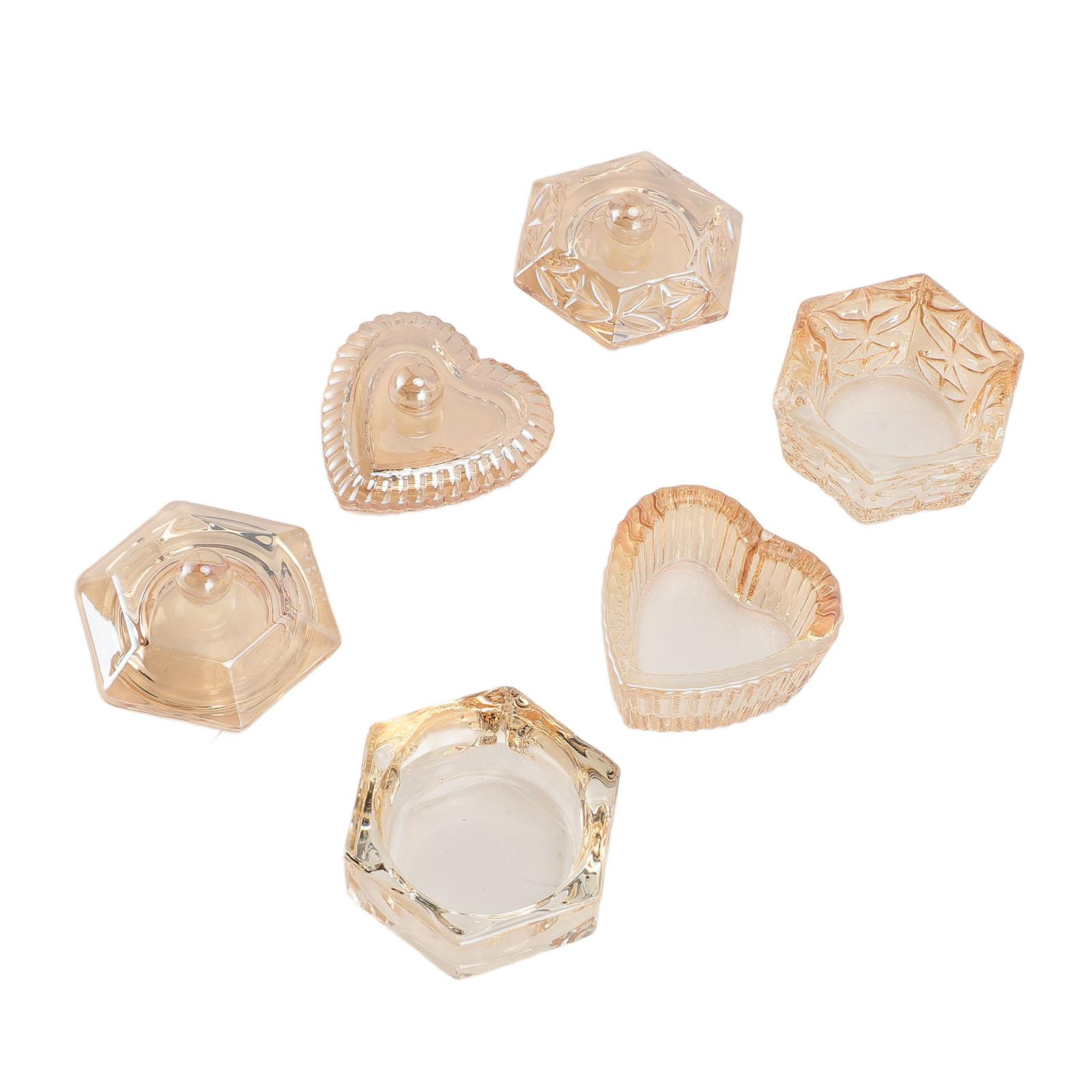 

3 шт. Чашка для смачивания ногтей для нейл-арта, стеклянная чашка для мономера для ногтей, держатель с крышкой для акрила для ногтей