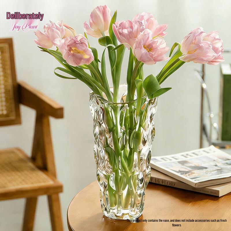 Zhiyouyi Large Transparent Glass Flower Vase