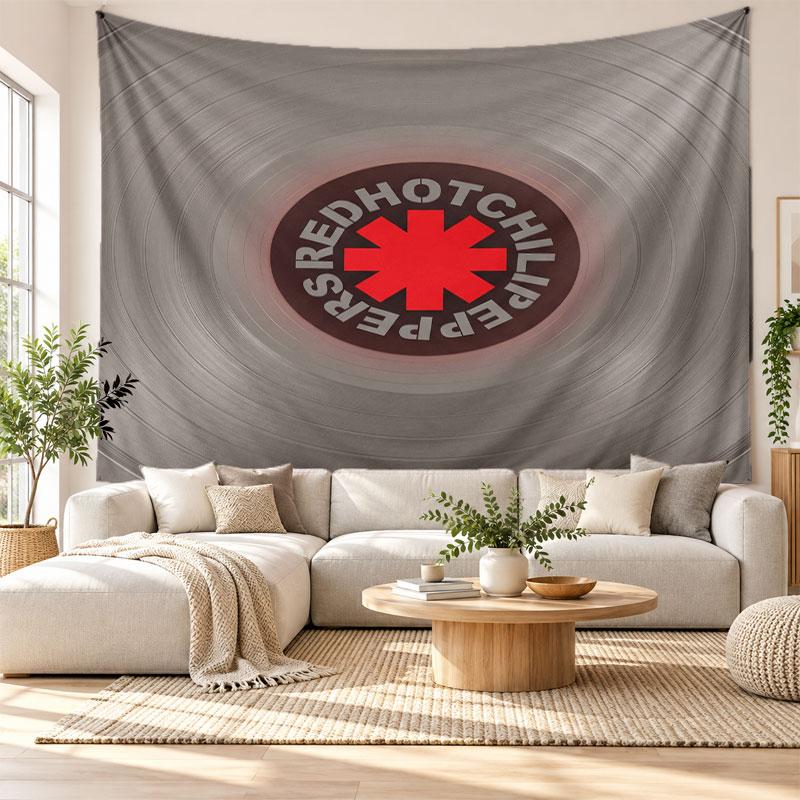 Arazzo da Parete Red Hot Chili Peppers, Appeso a Parete in Tessuto Morbido, Sfondo Decorativo per Camera da Letto Arte Murale per la Casa