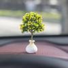 New Mini Tree Car Ornaments Center Console Decoration Car Mounted Plant Accessories Simulated Flower Decoration Cute Ornaments