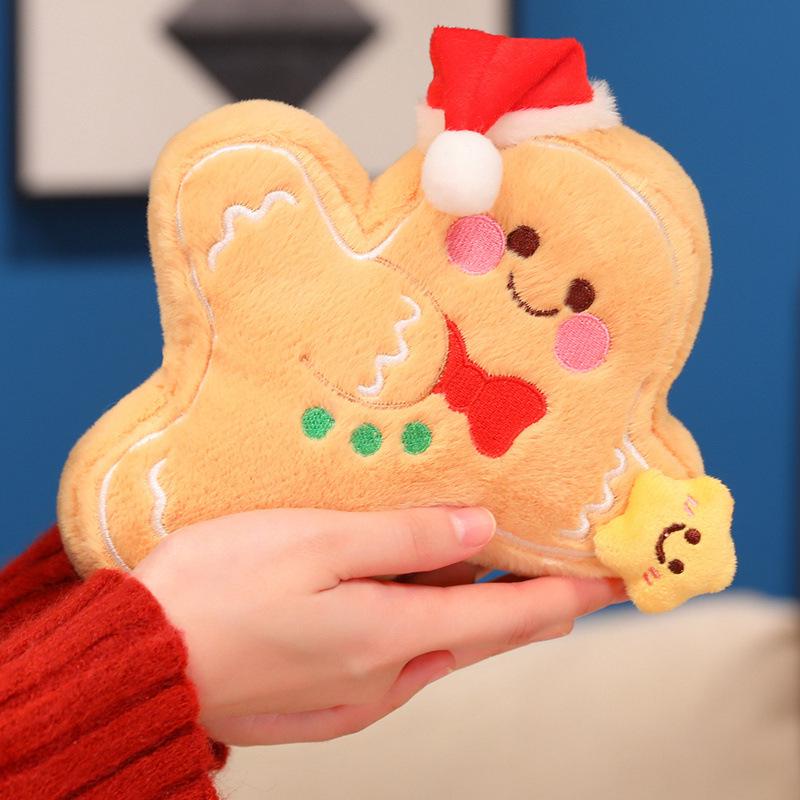 Gingerbread Man Plush Toy: Christmas Doll & Decoration Gift for Kids
