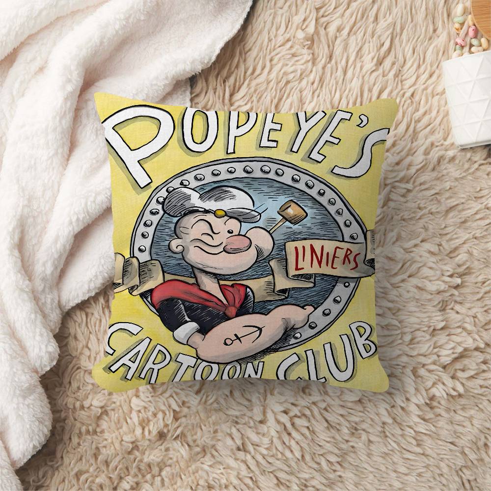 Animation Popeye Retro Personalized Pillow Cover Kids Bedroom Wild Party Decor Pillowcase kid Birthday shower Gift