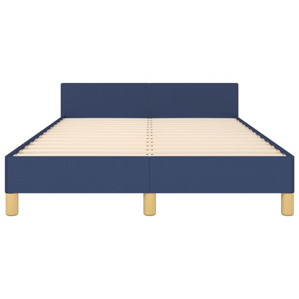Bed Frame without Mattress Blue 120x200 cm Fabric
