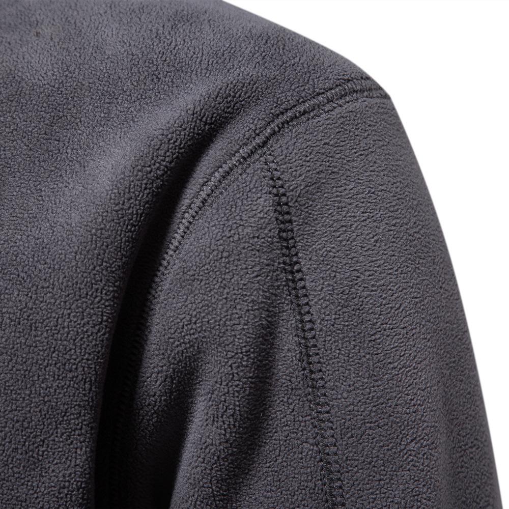 Men's Autumn and Winter New Item Standing Collar Half Zipper Long Sleeved Sweatshirt Standing Collar, Men's Fleece Top