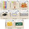 8 Pcs Good Work Embroidered Patches Camera Iron On Patches Repair Patches Tennis Racket Sewing Patches for Clothes Bag