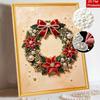 Christmas Pearl Painting Kit Handmade DIY Christmas Wreath Poinsettia Home Decoration Painting