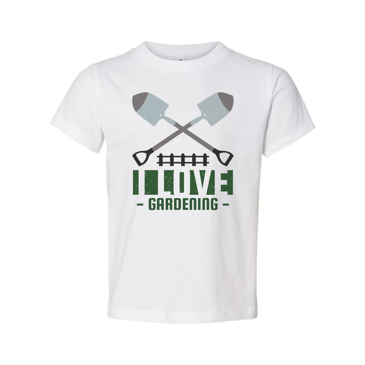 

Unisex Gardening T Shirt With Crossed Shovels Emblem And Love Gardening Graphic 3XL