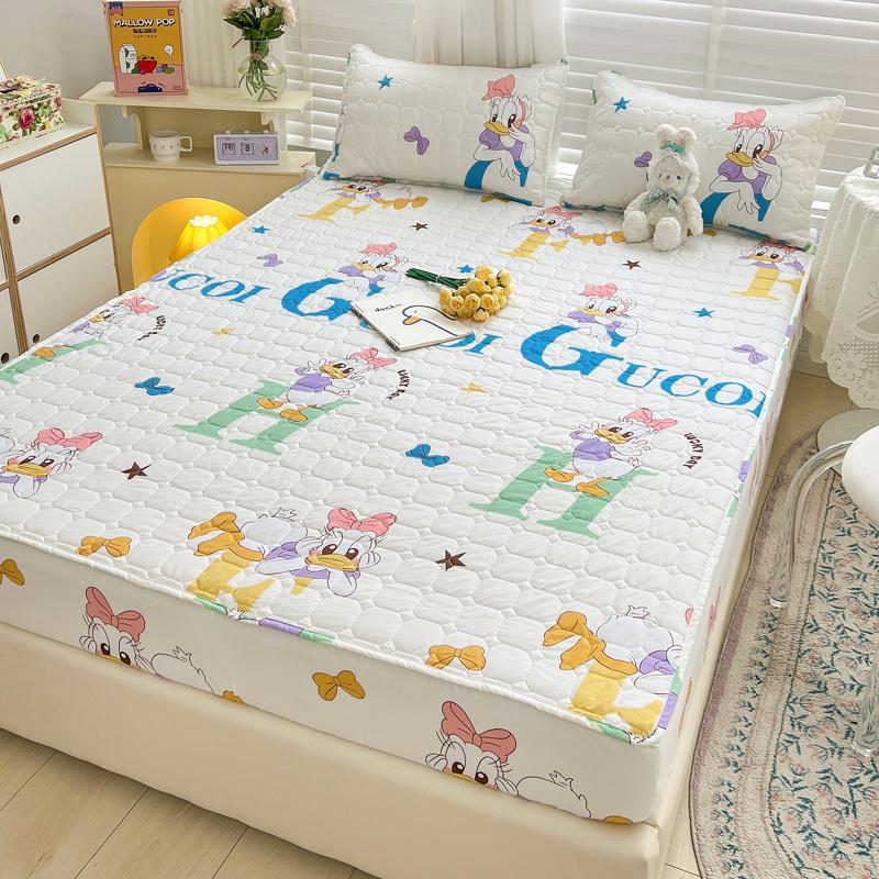 

Стеганый наматрасник с эластичной лентой, хлопковая простыня, утолщенный чехол для кровати, наматрасник для одиночного двойного короля, королевы (Без наволочки) 90x200cm