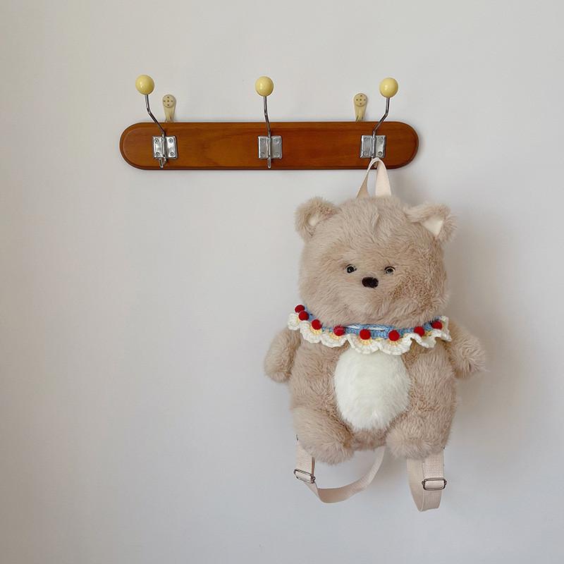 Adorable Soft Plush Bear And Bunny Backpack For Kids Lightweight School Bag