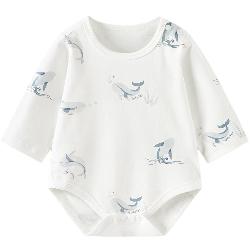 TONGTAI Baby Pure Cotton Long Sleeve Bodysuit 90