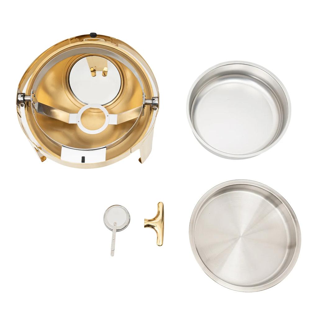 6QT Chafing Dish Buffet Set, Stainless Steel Roll Top Chafer with Thick Frame, Buffet Warmer Set for Catering Events Weddings