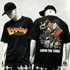 Camiseta para Amante del Anime Lupin el Tercero Harajuku Algodón Modelo Nuevo Streetwear Retro Oversize Unisex