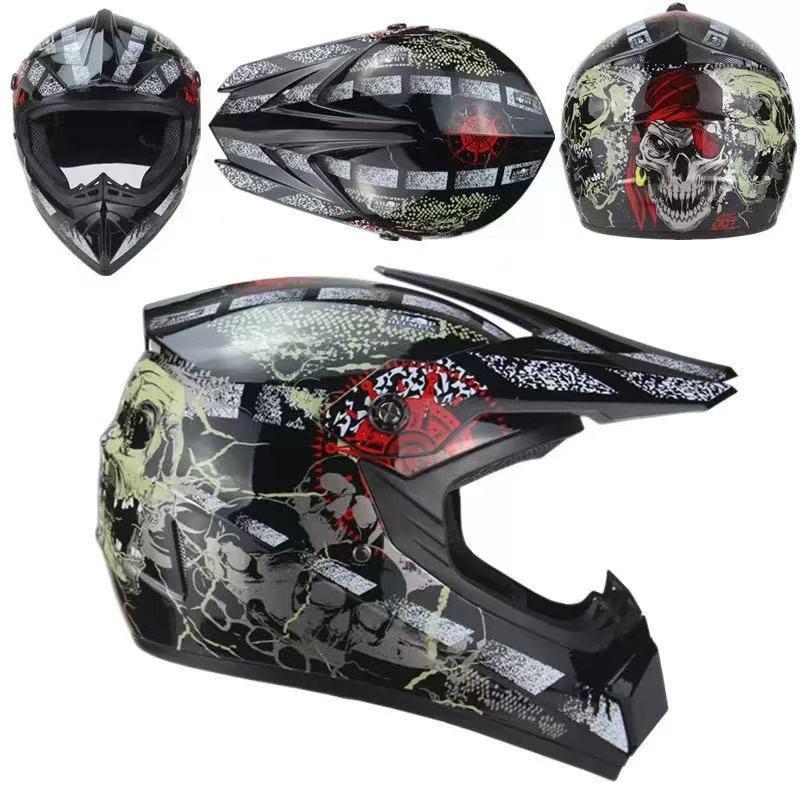 Full Face Motorcycle Helmet Off-Road ATV Dirt Bike Riding Universal Unisex Adult All-Season EPS Safety