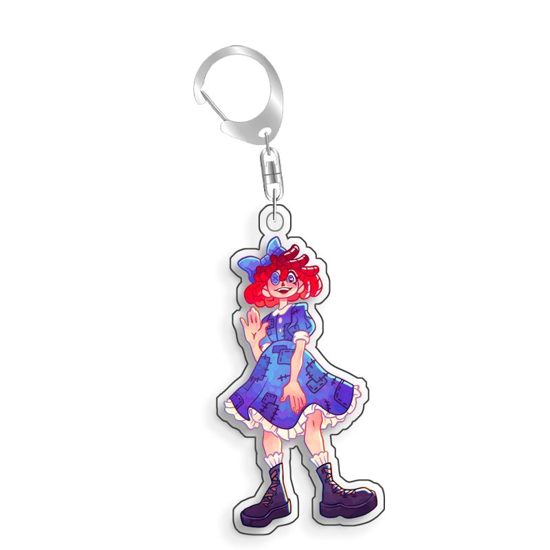 For The Amazing Digital Circus Pomni Jax Ragatha Kinger Caine Acrylic selfmade cute Cartoon Anime Keychain Pendant Toy gift 5cm