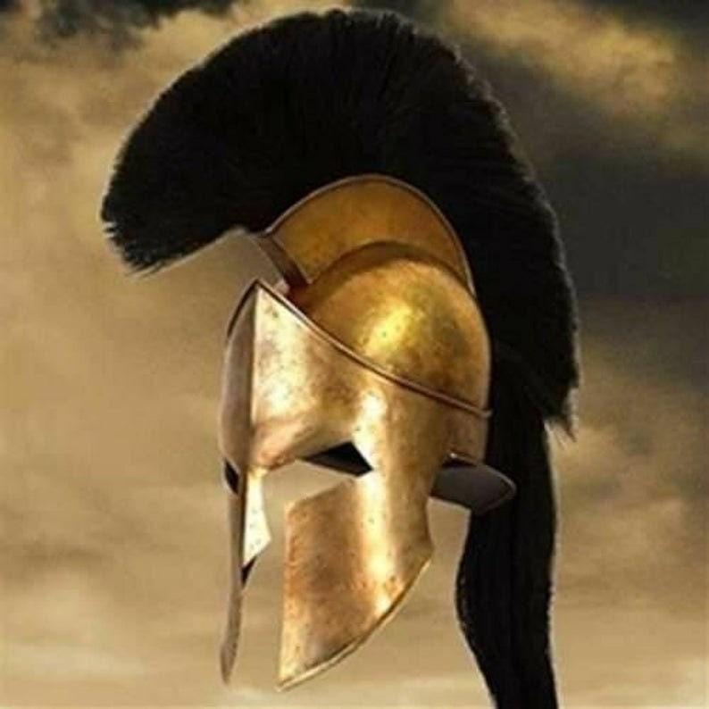 Great King Leonidas Spartan 300 Movie Helmet | Fully Functional Solid Steel With Inner Liner | Medieval Replica Wearable Spartan Helmet