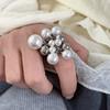 Korean Multi-Strand Pearl Tassel Ring: Heavy-Duty & Versatile Index Ring