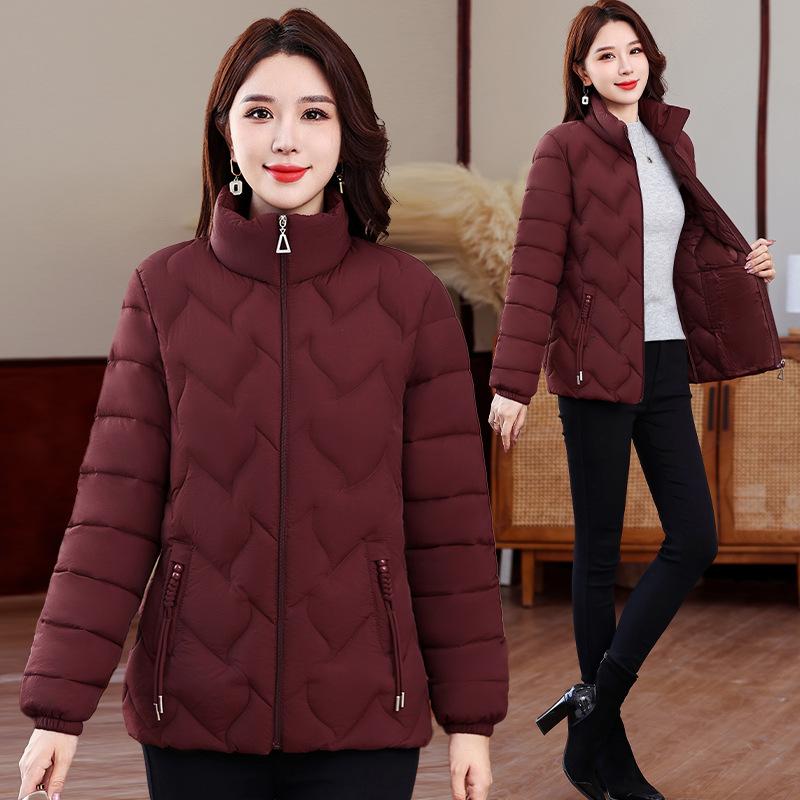 2025 Winter Women's Short Padded Jacket Western-style New Plus-size Thin Cotton Jacket Slim Slimming Jacket