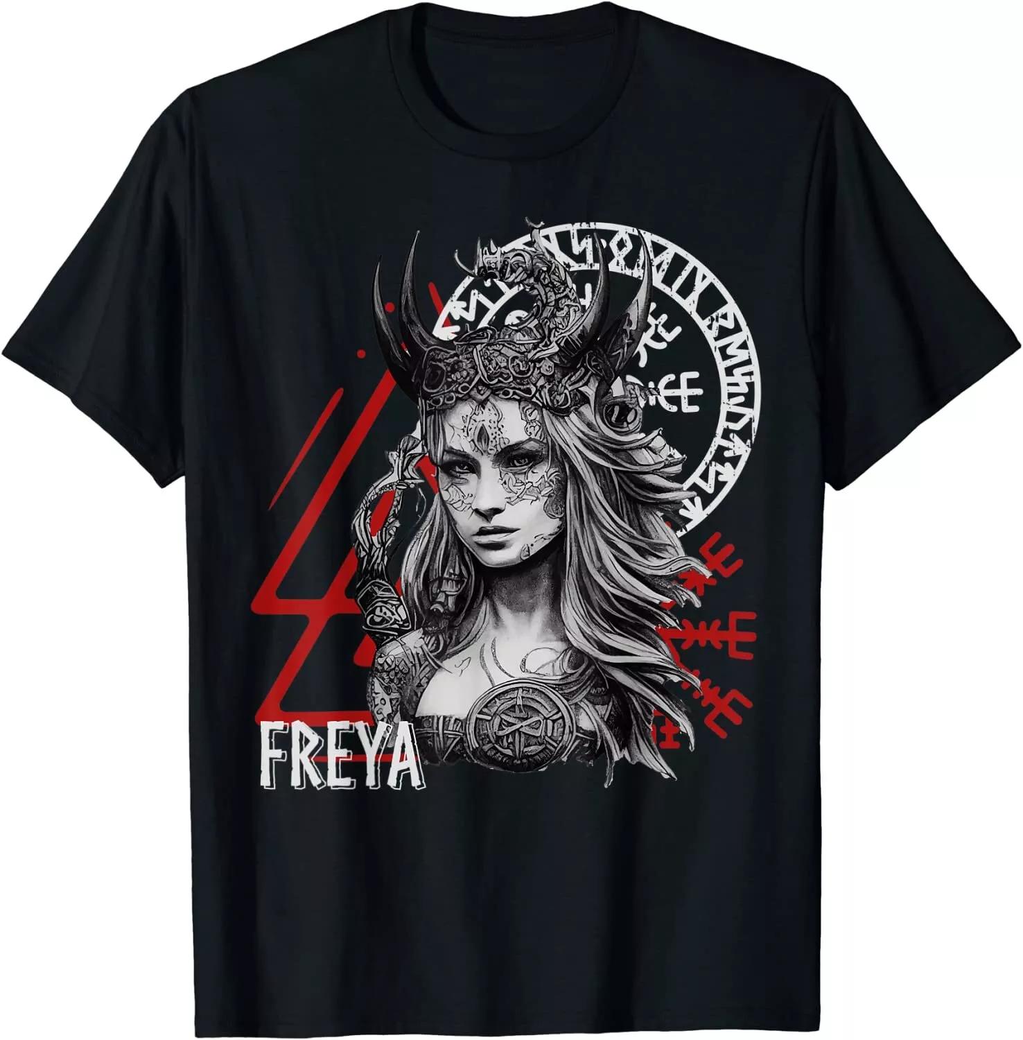 

Viking Goddess Freya Warrior Design T Shirt XXXXL