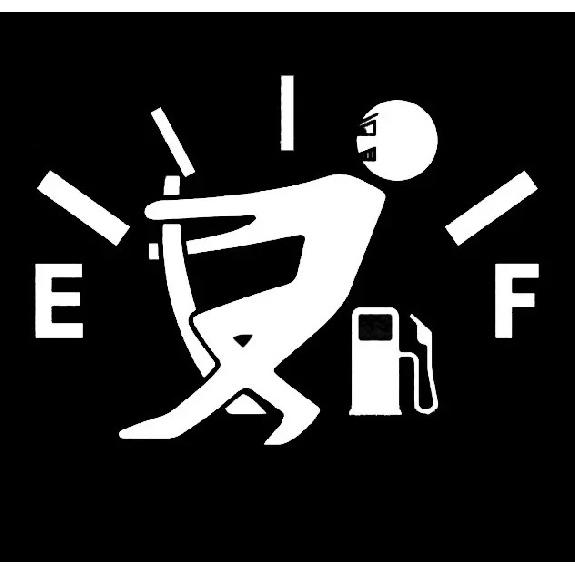 Funny Car Stickers High Gas Consumption Decal Fuel Gage Empty Stickers Waterproof Auto Tank Stickers Car Accessories 12*9.5cm