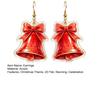 Decorative Earrings for Christmas 1 Pair 2D Acrylic Bell Dangle Women, Cute Red Trendy Winter Fashion Jewelry Holiday with Bow, Gifts Xmas Party