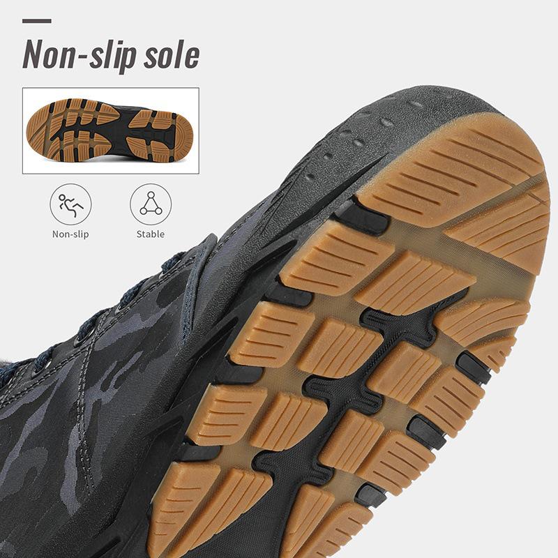 Waterproof Camo High-Top Snow Boots: Non-Slip, Velvet-Lined, Warm Outdoor Cotton Shoes for Autumn & Winter
