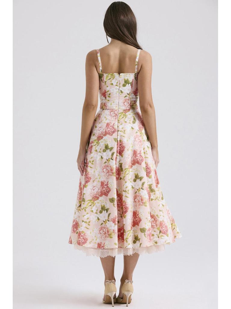 European & American Floral French Style Summer Camisole Dress – Gentle, Slimming Long Floral Dress