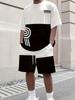 2025 Neues Sport-Set für Herren Los Angeles Print Kurzarm-T-Shirt Lässiges Sport-Set Streetwear Shorts Zweiteiliges Herren-Set