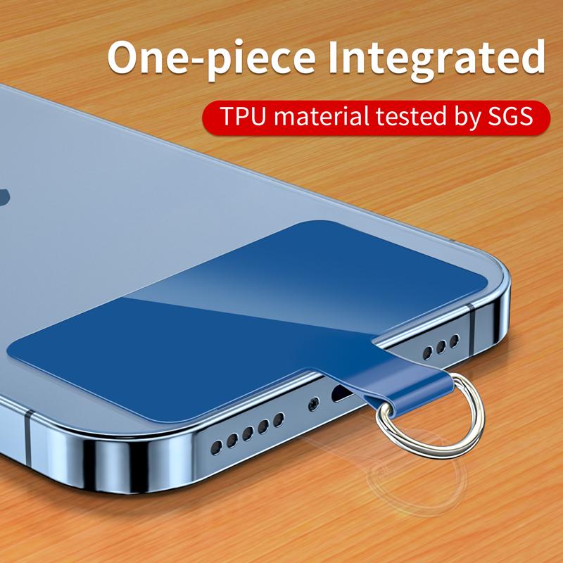 5/2/1Pcs Universal Mobile Phone Anti-lost Lanyard Card Gasket Transparent Tpu Detachable Phone Hanging Cord Strap Patch Tether