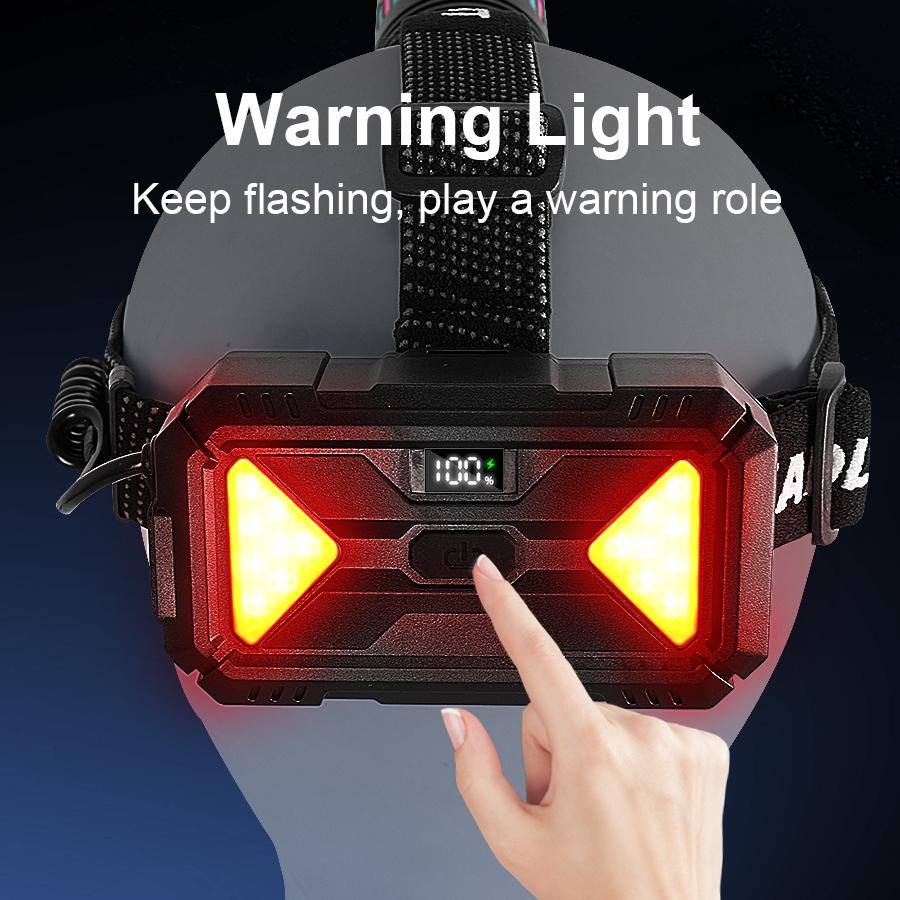 30000LM Powerful LED Headlamp Bright Long Shot 2000M Portable Head Lights Rechargeable Power Bank Fishing Camping Zoom Torchs