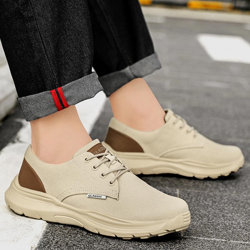 New Summer Men Canvas Shoes Breathable Denim Canvas Casual Shoes Men Loafers Comfortable Ultralight Lazy Boat Shoes Big Size 47