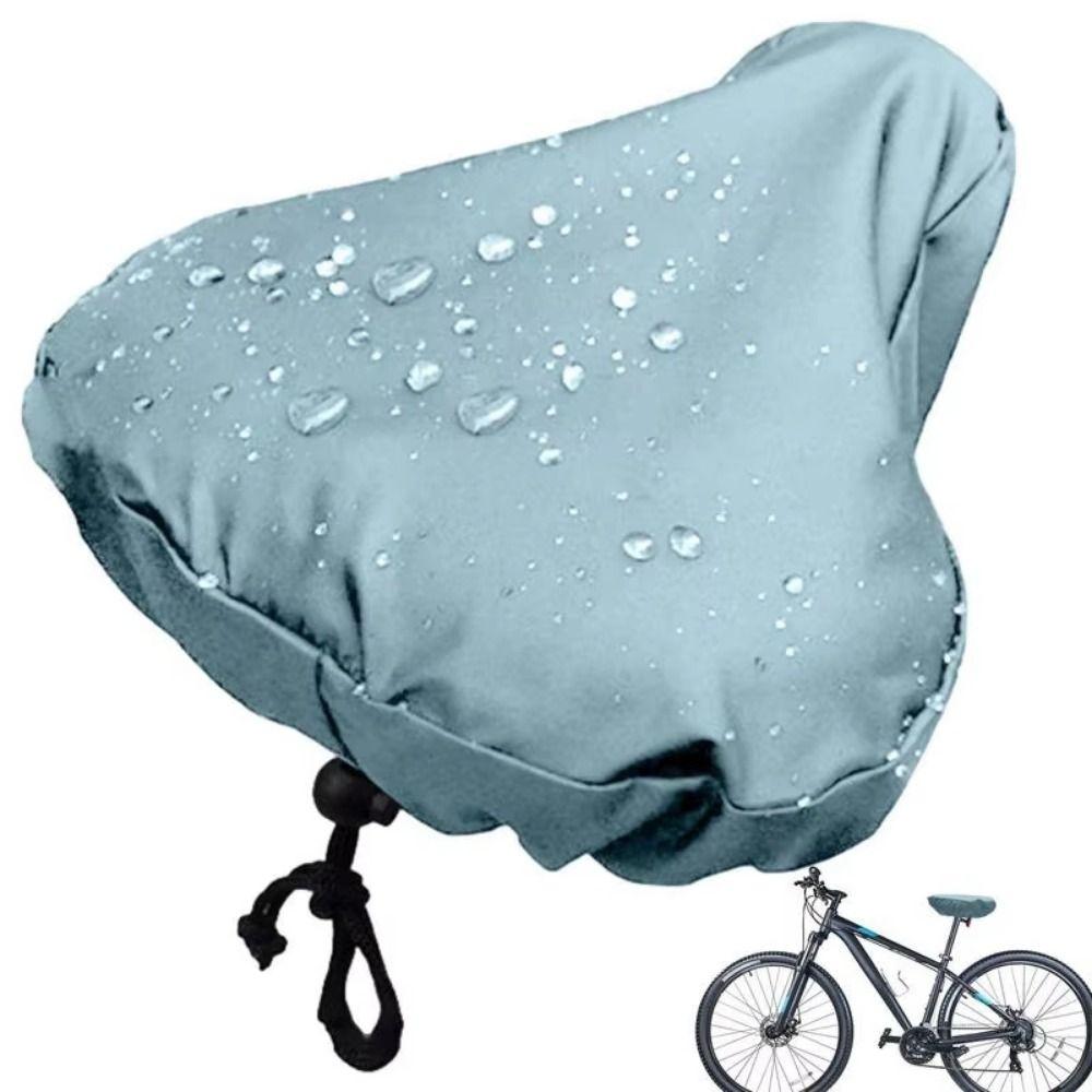 Waterproof Bicycle Seat Rain Cover Dust-proof Washable Bike Cushion Protector Lightweight with Drawstring Bicycle Seat Cushion