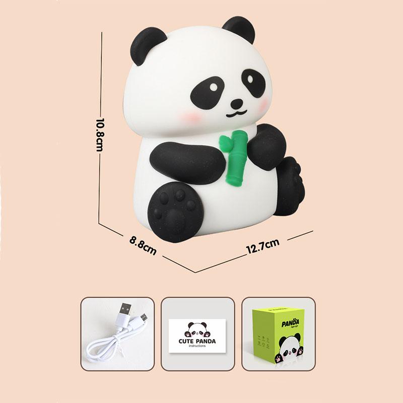 

Светодиодный ночник в виде панды в форме животного, симпатичный, с USB-зарядкой, сенсорный, ночник, прикроватная лампа, украшение для спальни для детей