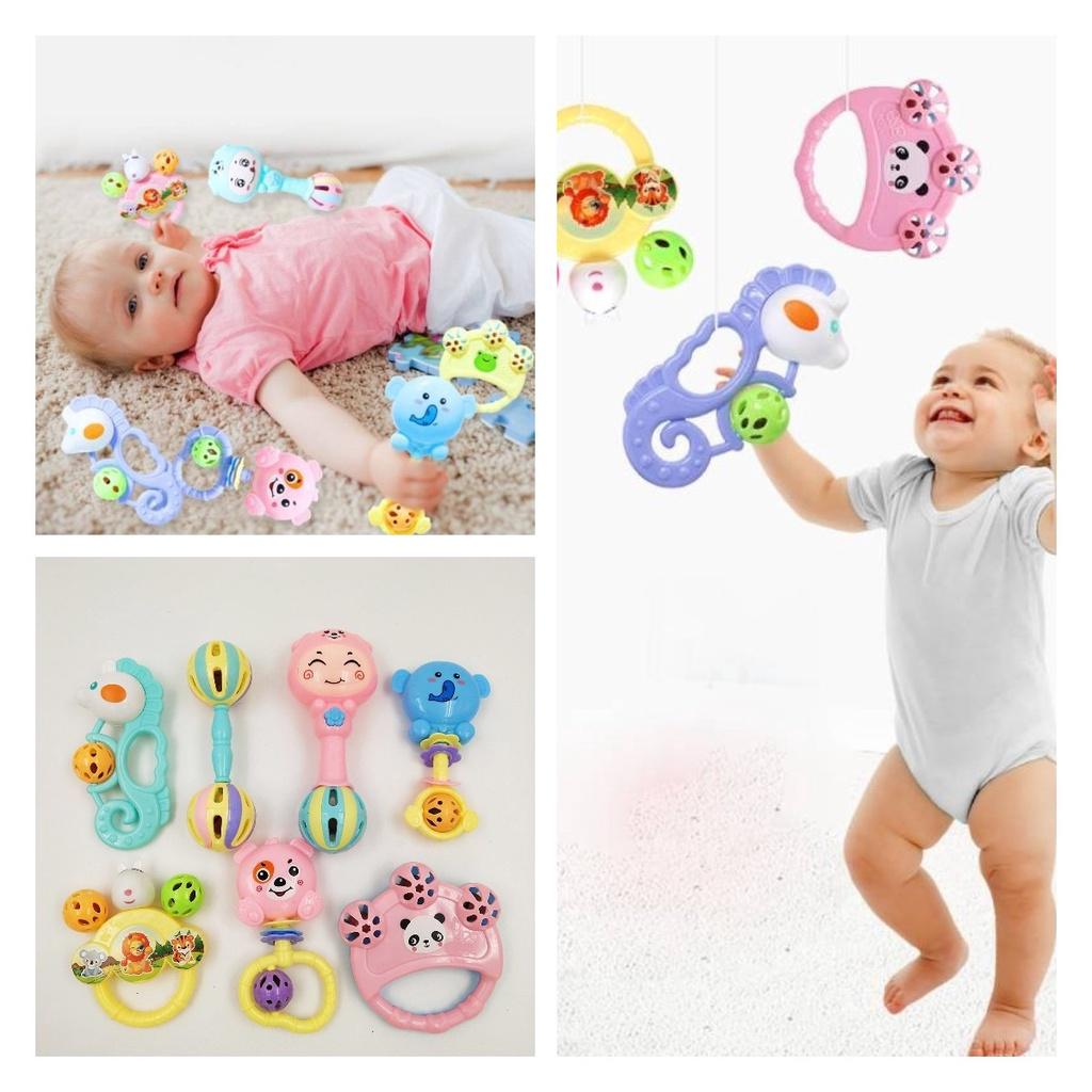7pcs Eco-friendly Baby Teething Toys Set For 0-6 Months Non-toxic And Safe