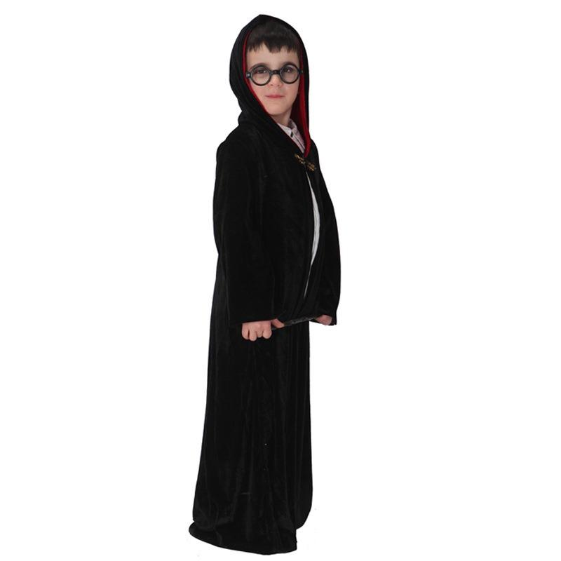 Harry Potter Magic Robe Cape Wand Wizard Costume Hermione Hogwarts Academy Robe