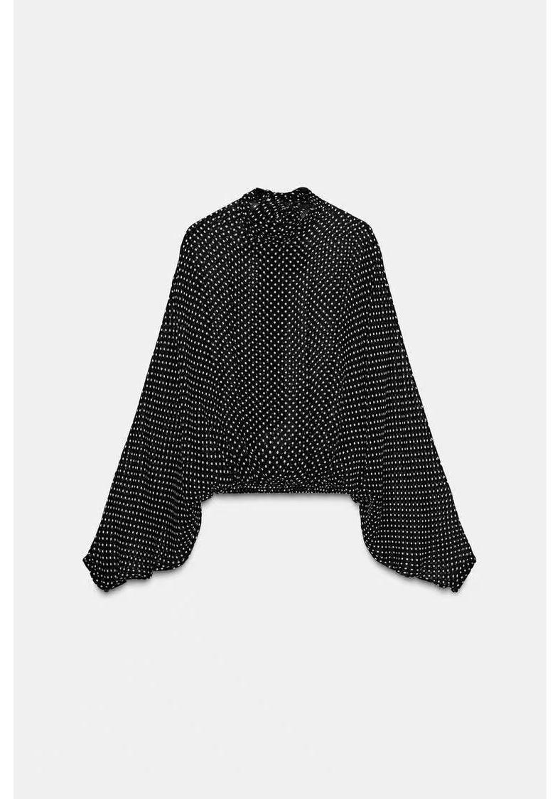 French Elegant Polka Dot Bow Shirt for Women - 5289043 S